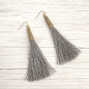 Tassel Earrings - GRAY - 🆕